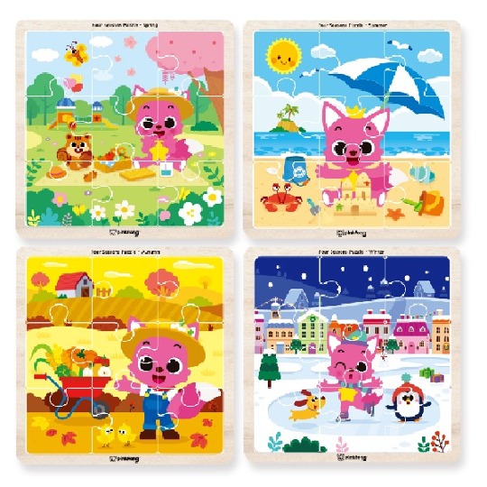 핑크퐁사계절퍼즐(봄, 여름, 가을, 겨울)