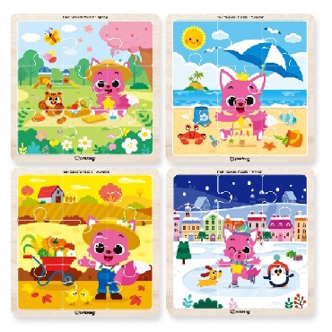 핑크퐁사계절퍼즐(봄, 여름, 가을, 겨울)